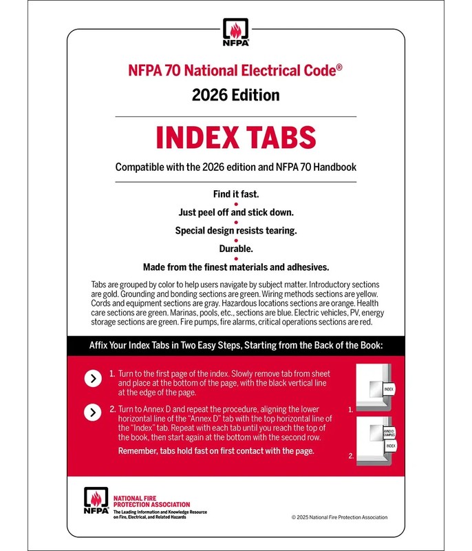 NFPA 70, National Electrical Code 2026 Hardcover With index tab 2026 gallery